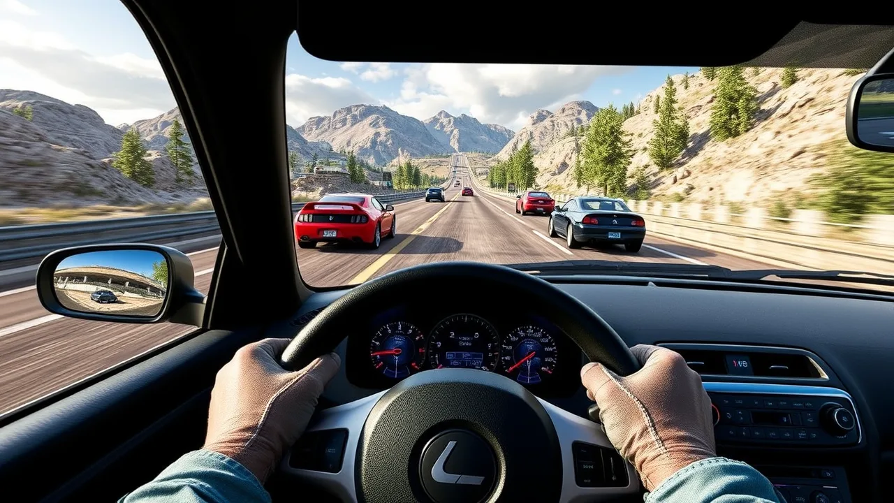 Experience Realistic Roads in Driving Simulator image