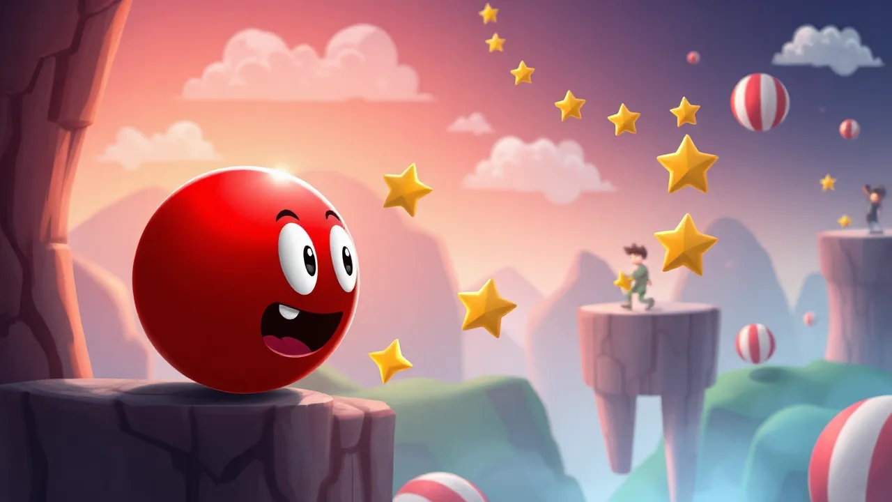 Bouncing Through Levels in Red Ball 4 image