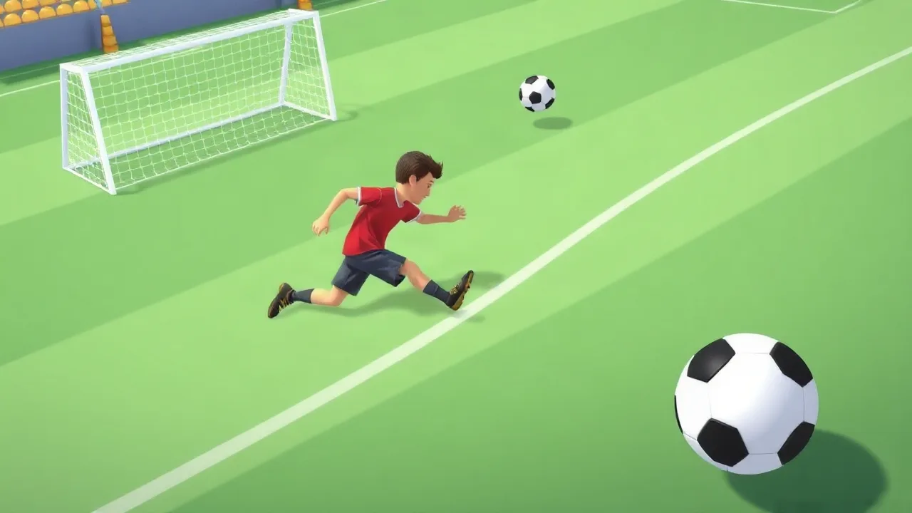 Futbol Random Choices: One-Key Soccer and Aiming Puzzles image