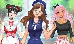 Kawaii High School Teacher Dress Up background