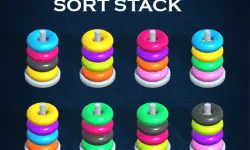 Sort Stack color Hoop Game background