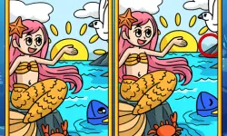 Mermaids: Spot The Differences background