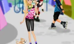 Barbie on roller skates