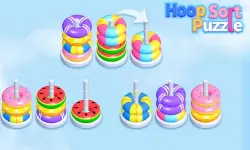 Hoop Stack Sort Puzzle 3D Game background