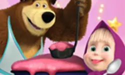 Masha And Bear Cooking Dash background
