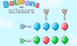 Balloons and scissors