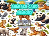 Animal cards memory background