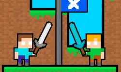 Friends Battle Swords Drawn