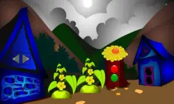 Blue house bird escape