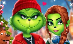 The Grench Couple Holiday Dress up background