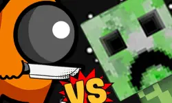 Among vs Creeper Fight