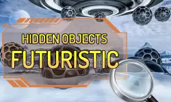 Hidden Objects Futuristic background