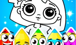 Coloring Dolls background