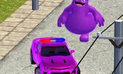 Grimace vs Police SuperCar