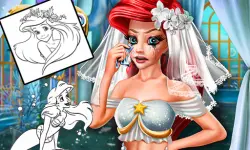 Coloring Book for Ariel Mermaid