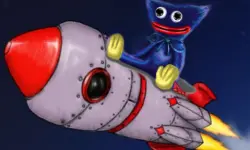 Huggy Wuggy in space