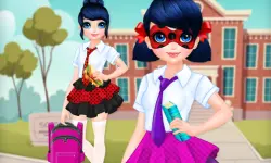 Dotted Girl Back To School