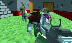 Shooting Zombie Blocky combat Warfare