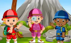 Kids Camping Hidden Stars