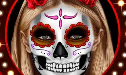 Kylie Jenner Halloween Face Art