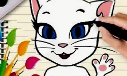 Talking Angela Coloring Book
