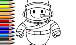 Fall Guys Halloween Coloring Bok