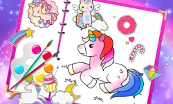 Fabulous Cute Unicorn Coloring Book