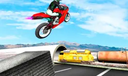 Highway Traffic Bike Stunts background