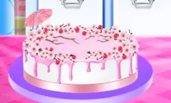 Cherry Blossom Cake Cooking
